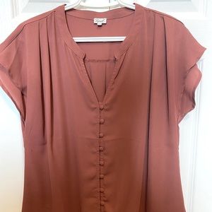 Kismet, Size L, Button Down, Tie Front Blouse